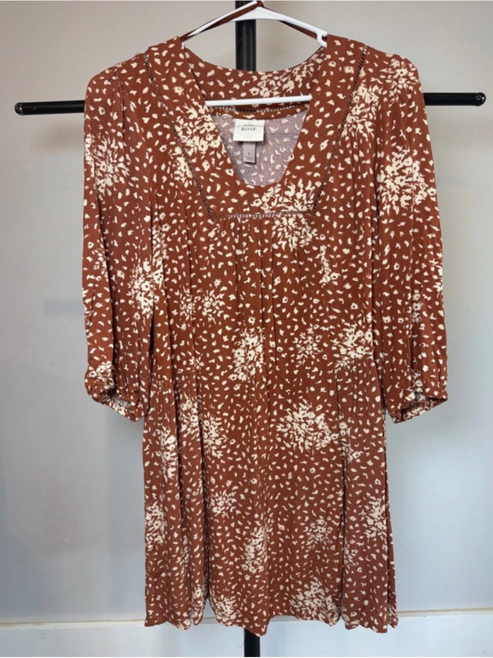 Knox Rose Rust and Cream Midi Dress